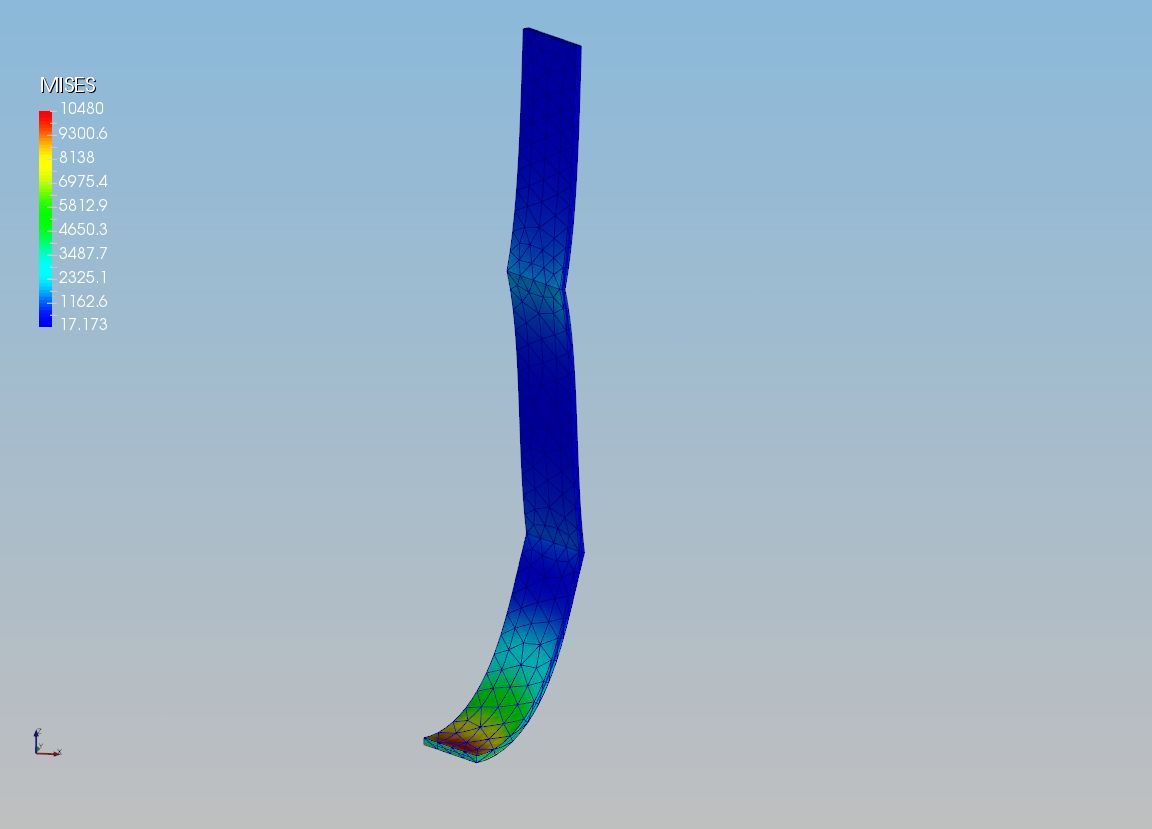 Simdroid 结构非线性测试：NAFEMS 3DNLG-1 Z形悬臂梁几何大变形
