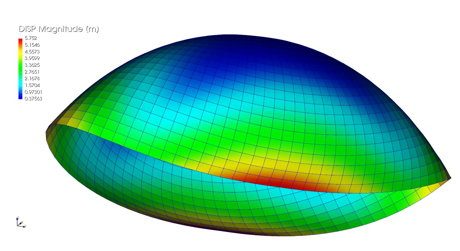 Simdroid 结构非线性测试：NAFEMS 3DNLG-9 壳的几何大变形