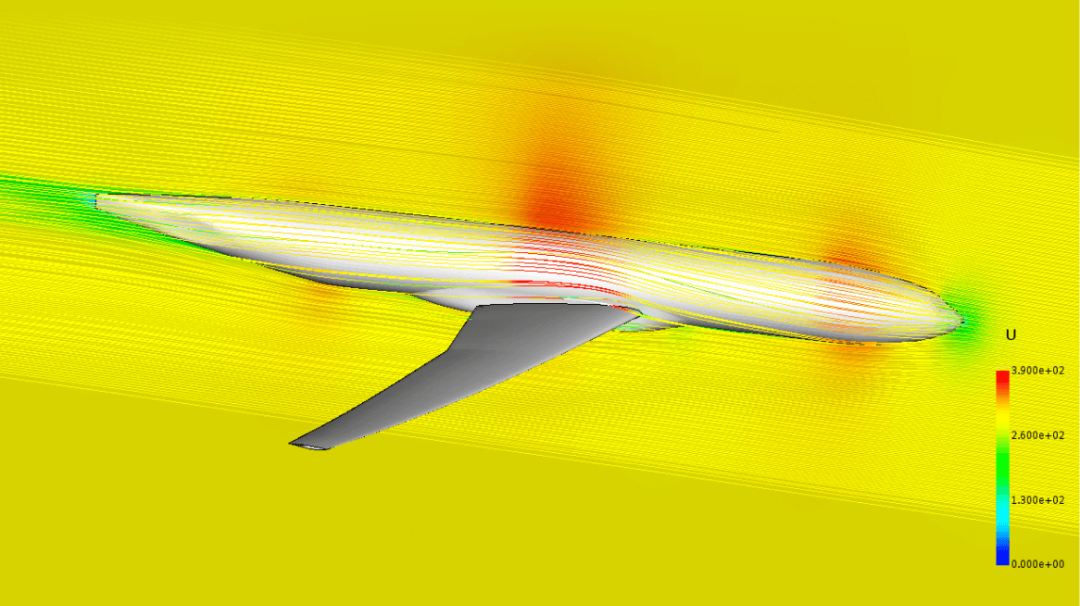 风洞物理实验 & 在云道智造通用仿真平台Simdroid中进行宽体客机流动分析