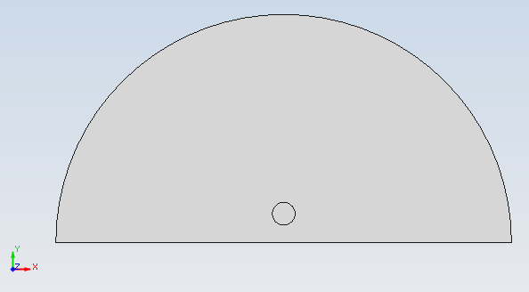 恒定磁场平行平面上半空间圆截面线圈单边-底面磁力线垂直