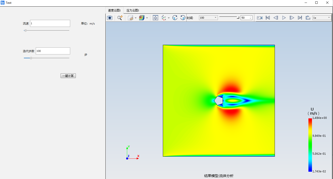 五边形绕流分析