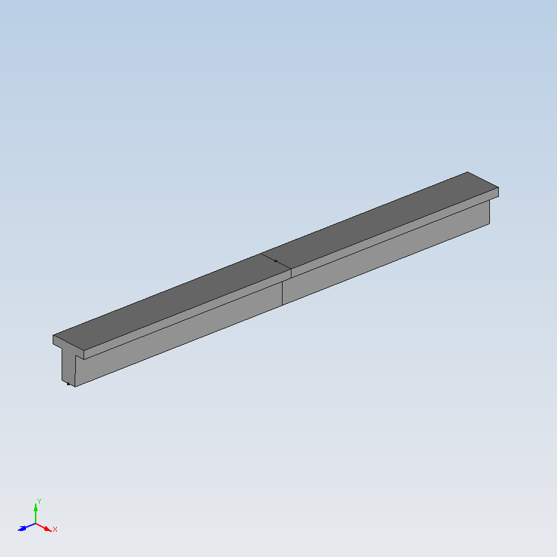 工程力学-T形截面金属简支梁受集中载荷仿真