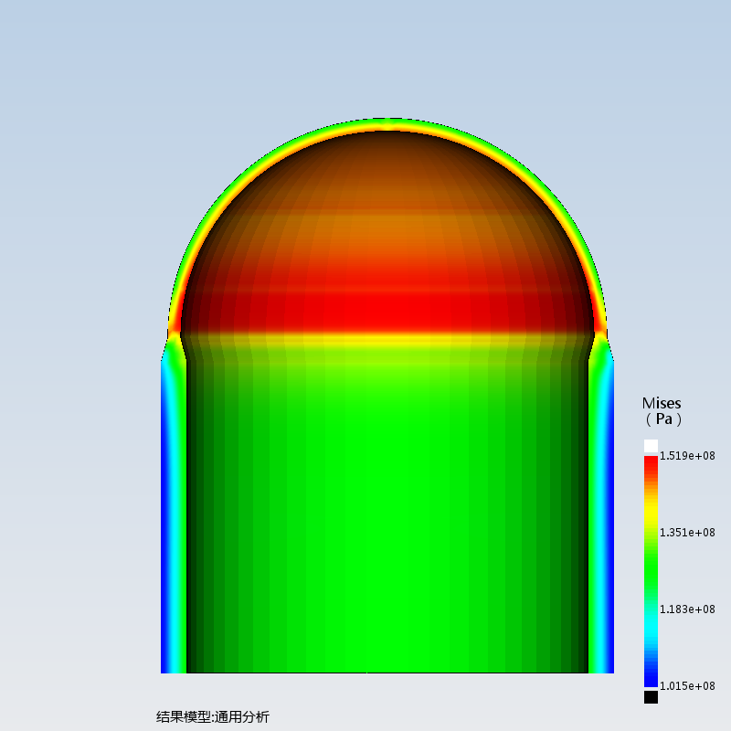 压力容器-高压容器筒体与封头连续区应力分析
