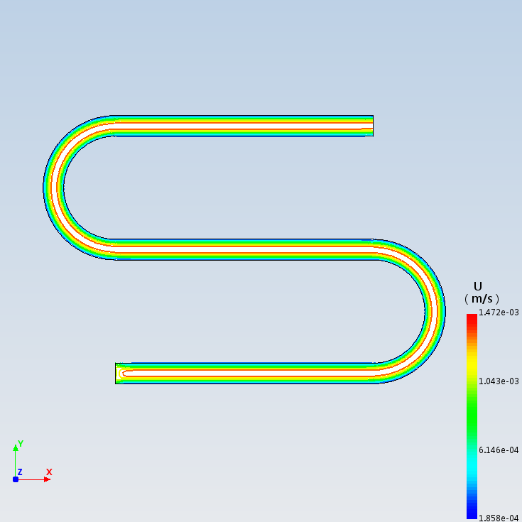 压力容器-蛇形管流体分析