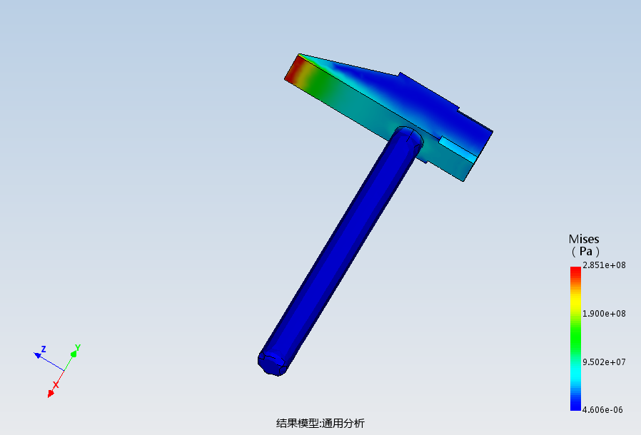 鸭嘴锤受力分析模型