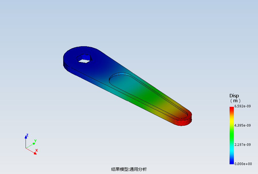 六角螺母扳手受力分析模型