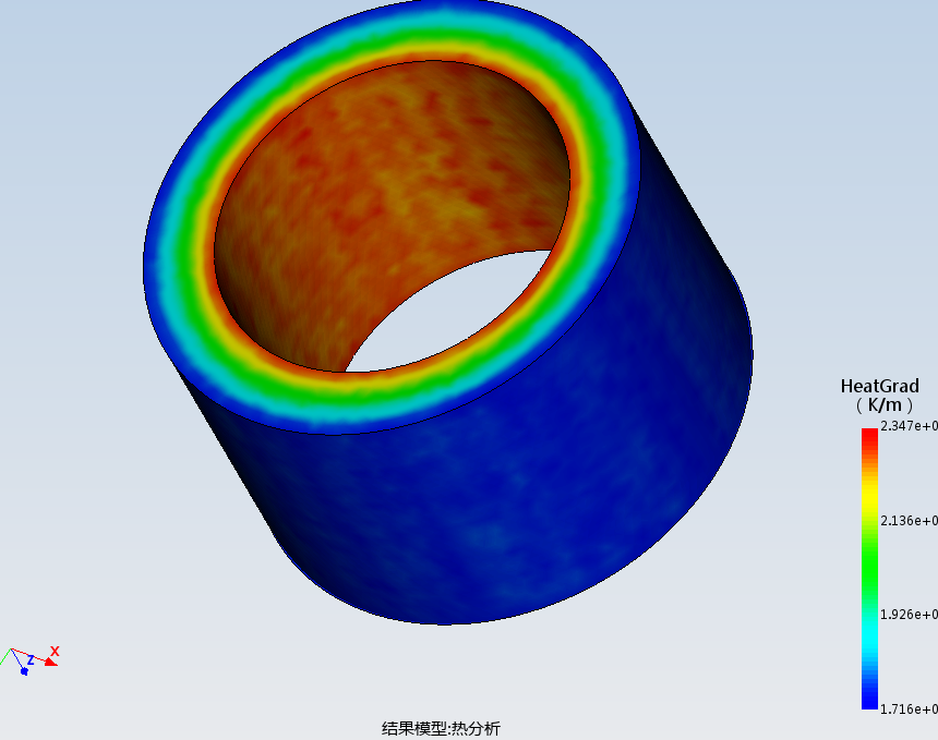 圆筒热分析内部温度场
