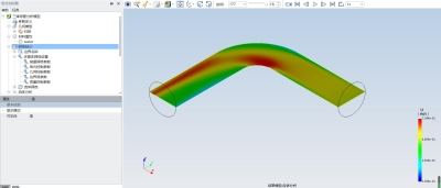 三维弯管流动仿真分析