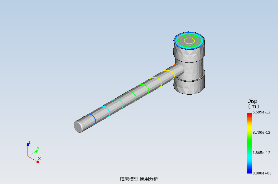 锤子的受力分析结果模型