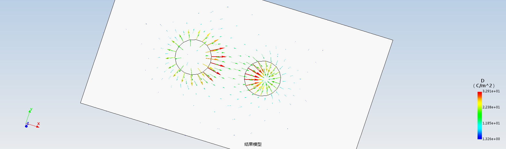 两根导线带电电场分析