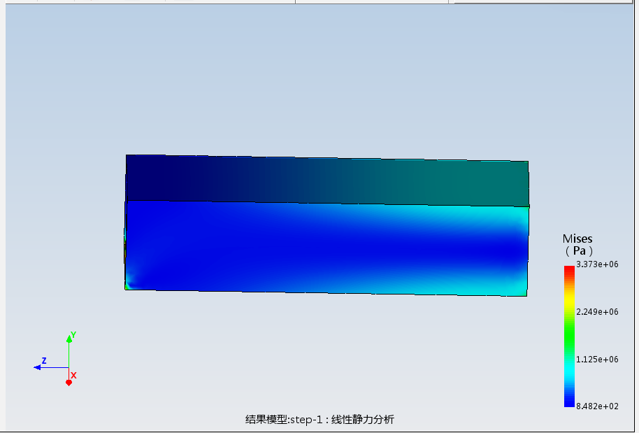 教学用三维悬臂梁静力分析