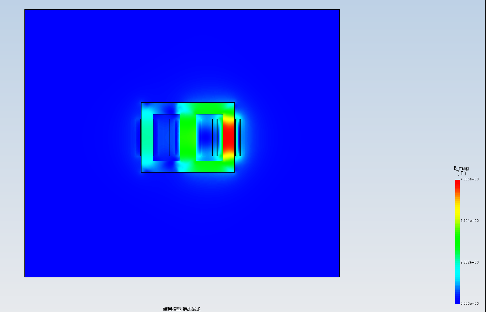 三相变压器的电磁场仿真