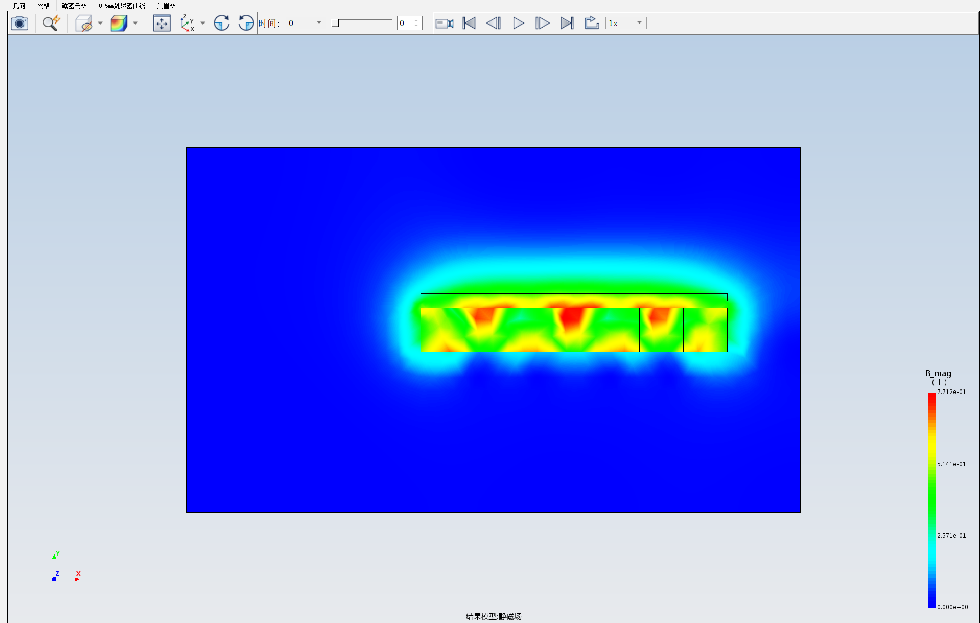 HalbachArray阵列充磁-正方形磁块电磁场仿真案例