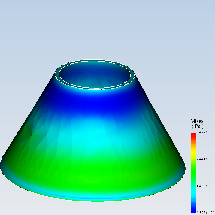压力容器-无折边锥形封头静力学分析