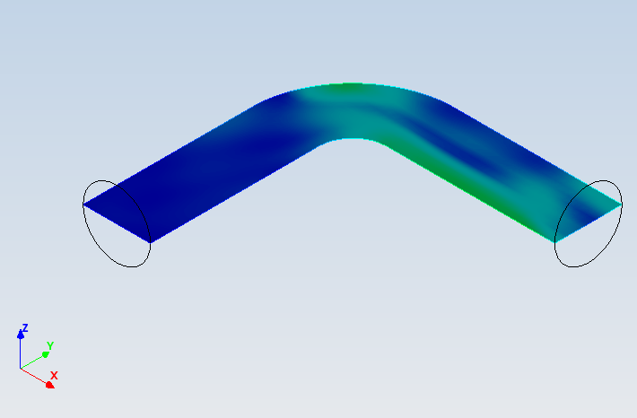 90°弯管湍流分析模型