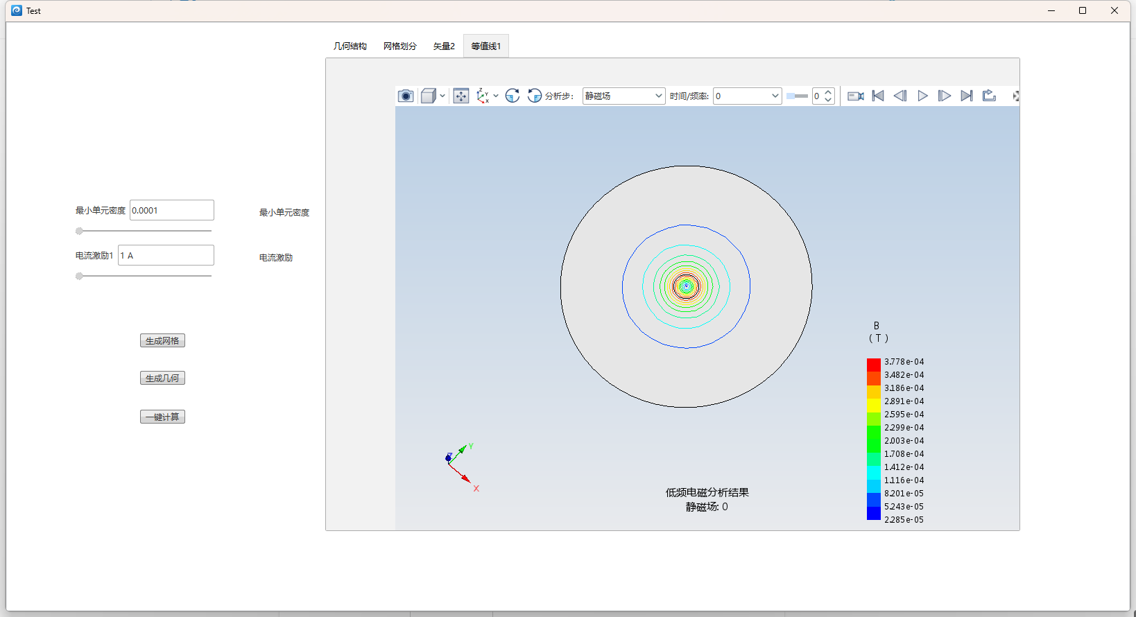 通电导线磁场分布
