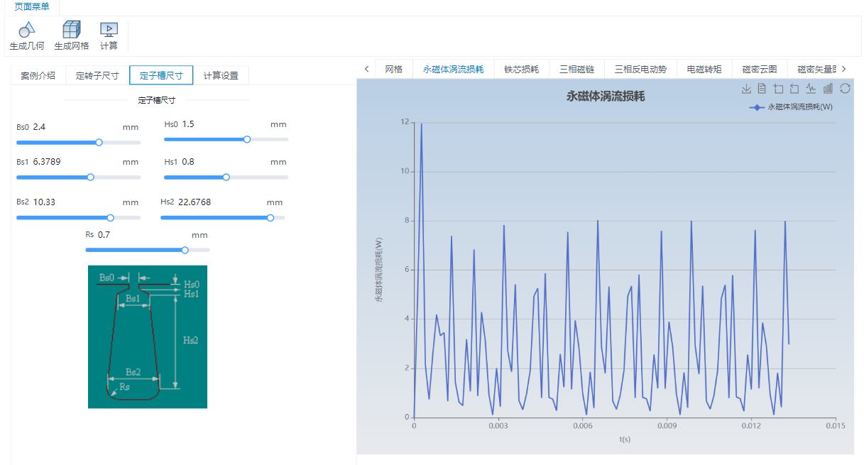 V型结构内置式永磁同步电机仿真