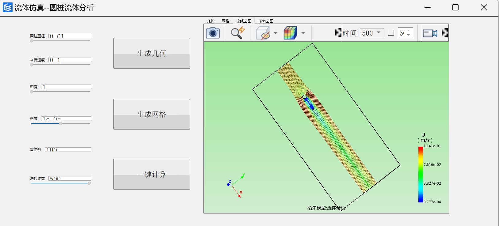 圆柱流体分析